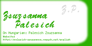 zsuzsanna palesich business card